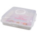 Тортівниця пл. VIOLET HOUSE 0036 квадратна WHITE з/кр. 13х38х38 см (0036 Каризма White квадратная с/к)