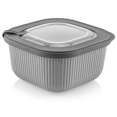 контейнер пл. IDEA HOME 00683 Line Box Gray/квадр.1.8л (00683 Gray)