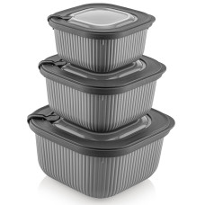 контейнер пл. IDEA HOME 00685 Line Box Gray/НАБ./квадр.0.6/1.1/1.8 (00685 Gray)