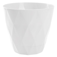 Горщик для квітів VIOLET HOUSE 0200 PRIZMA WHITE з внут. зливом води 5 л. (0200 PRIZMA WHITE д/квітів з внут. зливом вод)