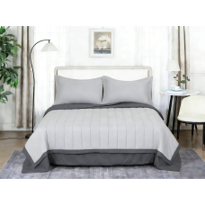Комплект SOHO Комплект пост.білизни з легкою ковдрою Євро 200*220 Light gray/Dark gray