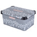 Корзина VIOLET HOUSE 0647 DECOR ANTRACITE FLOWERS з/кр. 10 л (0647 DECOR ANTRACITE FLOWERS с/кр. 10 л)