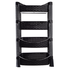 Етажерка VIOLET HOUSE 0740 Роттанг Гелакси BLACK 4-х ярусна (0740 Роттанг Гелакси BLACK)