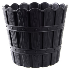 Горщик для квітів VIOLET HOUSE 1048 BAMBOO DARK GREY д/квітів із дренажем 7 л. (1048 BAMBOO DARK GREY 7 л.)