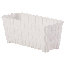 Горщик для квітів VIOLET HOUSE 1055 BAMBOO BALCONY WHITE д/квітів із дренажем 30 см (1055 BAMBOO BALCONY WHITE 30 см)