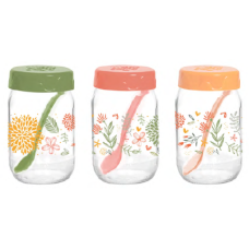 Спецівниця HEREVIN Decorated Spice Jar Set MIX з ложкою 0.370 л (131507-157)