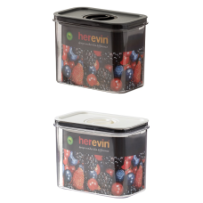 контейнер пл. HEREVIN Canister-Vacuum Lid-White-Black вакумна кр. 1.2 л (161179-000)