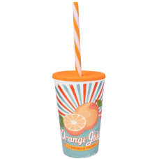 контейнер пл. HEREVIN СТАКАН З/ТР Orange Juice плоск. кршк. 0.65 л пл. (161948-028)