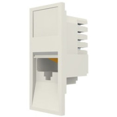 Модуль Euromod 50 х 25, 1xRJ45, M1 прямий, UTP 5е, PowerCat, білий, MOLEX 