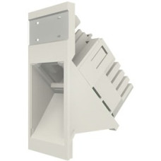 Модуль Euromod 50 х 25. 1xRJ45, M1 кутовий, UTP 5е, PowerCat, білий, MOLEX 