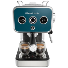 Кавоварка еспрессо RUSSELL HOBBS 26451-56 Distinctions Ocean, 1,1л, мелена + чалди, синьо-сріблястий
