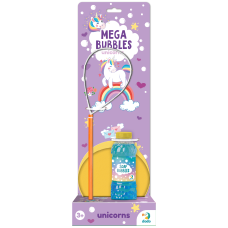 Бульбашки мильні Mega Bubbles з тарілкою. Єдиноріжки 450 мл
