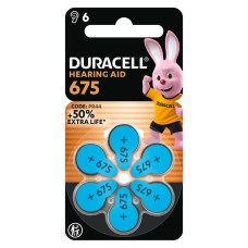 Батарейка DURACELL HA 675 уп. 6 шт.