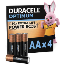 Батарейка DURACELL LR06 KPD 04*10 Optimum уп. 1x4 шт.
