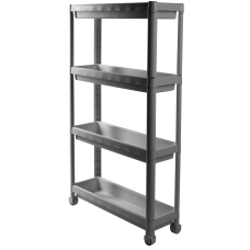 Етажерка VIOLET HOUSE 6014 Long Shelf 4 пол. GREY 54*18*91 см (6014 Long Shelf 4 пол. GREY 54*18*91 см)