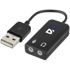 Кабель DEFENDER Audio USB 2х3.5мм перехідник