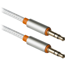 Кабель DEFENDER JACK01-03, AUX Audio 3.5мм M/M 1.2м White (87513)