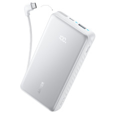 зовн. акум. ANKER - 20000 mAh 22.5W Built-In USB-C Cable (Білий)