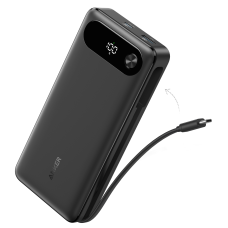зовн. акум. ANKER PowerCore - 20000 mAh 87W PD Built-In USB-C Cable (Чорний)