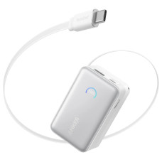 зовн. акум. ANKER Nano - 10000 mAh 45W Built-In USB-C Cable (Білий)