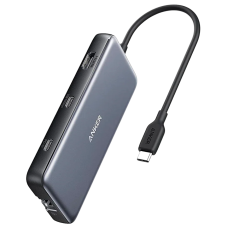 кабель ANKER PowerExpand 8-in-1 - PD in 100W/HDMI/2xUSB-A/USB-C 10Gbps/LAN/SD (Black) USB-концентратор (хаб)
