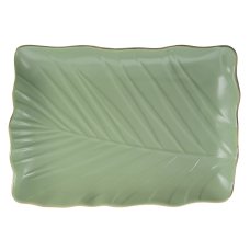 Блюдо Limited Edition LEAF GREEN GOLD /24.5х17 см /прямок. (B010791)