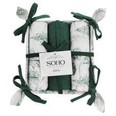 Кухонний текстиль SOHO Наб. руш. 40*60см бавовна 100% Christmas хліб. 3 шт. Кухонний текстиль SOHO Наб. руш. 40*60см бавовна 100% Christmas хліб. 3 шт.
