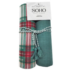 Кухонний текстиль SOHO Наб. руш. 40*60см бавовна 100% Sell Green стрічка 2 шт. Кухонний текстиль SOHO Наб. руш. 40*60см бавовна 100% Sell Green стрічка 2 шт.