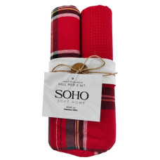 Кухонний текстиль SOHO Наб. руш. 40*60см бавовна 100% Sell Red конверт 2 шт. Кухонний текстиль SOHO Наб. руш. 40*60см бавовна 100% Sell Red конверт 2 шт.