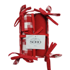 Кухонний текстиль SOHO Наб. руш. 40*60см бавовна 100% White&Red 2шт. Кухонний текстиль SOHO Наб. руш. 40*60см бавовна 100% White&Red 2шт.