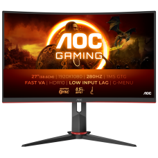 Монiтор TFT AOC C27G2Z3/BK FHD VA Curved 280Hz 2*HDMI DP HAS Black/Red