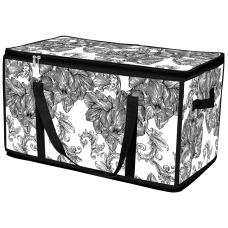 Корзина IDEA HOME DB-28 прям. з/кр з/блиск Anthracite Flowers 60x30x30 см (DB-28 прям. з/кр з/блиск Anthracite Flowers)