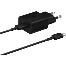 мережева зарядка SAMSUNG 15W Power Adapter (w C to C Cable) EP-T1510XBEGEU / Чорна