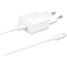 мережева зарядка SAMSUNG 15W Power Adapter (w C to C Cable) EP-T1510XWEGEU / Біла