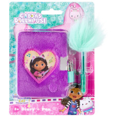 Пухнастий блокнот на замочку з ручкою GABBY'S DOLLHOUSE