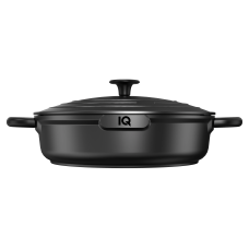 Сотейник IQ Be Simple з двома ручками алюмінієвий 28 см (4.0 л) з кришкою (IQ-2149-28)