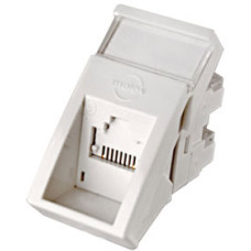 Модуль Mod Mosaic, 22.5x45 мм, 1xRJ45, кутовий, 568A / B, UTP, PowerCat 6, білий, MOLEX 