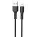кабель XO NB230 Rock Series USB-A to Micro - 1m (Чорний)