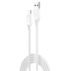 кабель XO NB235 Zebra Series Braided USB-A to Type-C - 1m (Білий)