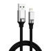 кабель XO NB251 Liquid Silicone Rubber USB-A to Lightning - 6A - 1m (Чорний)