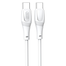 кабель XO NBQ239B Zeus Series High Elastic Type-C to Type-C - 60W - 1m (Білий)