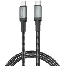 кабель XO NBQ264A High Power Braided Type-C to Type-C - 240W - 1m (Чорний)