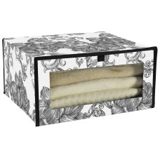 Органайзер IDEA HOME NP-256 ткан. з/кр д/білизни Anthracite Flowers 40x32x20 см (NP-256 ткан. з/кр д/взуття Anthracite Flowers)