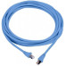 Патч-корд RJ45, 568A/B, UTP, PowerCat 5e, LSZH 5м, Блакитний, MOLEX