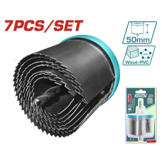 Акс.інстр TOTAL TACSH3071 Набір коронок по дереву,26-63мм, 7шт.