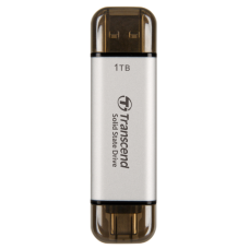 ssd зовнішній TRANSCEND 1TB ESD310S, USB 10Gbps, Type C/A Сріблястий