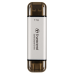 ssd зовнішній TRANSCEND 1TB ESD310S, USB 10Gbps, Type C/A Сріблястий