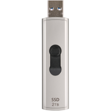 ssd зовнішній TRANSCEND 2TB ESD320A, USB 10Gbps, Type-A, Silver комп'ютерний запам'ятовувальний пристрій